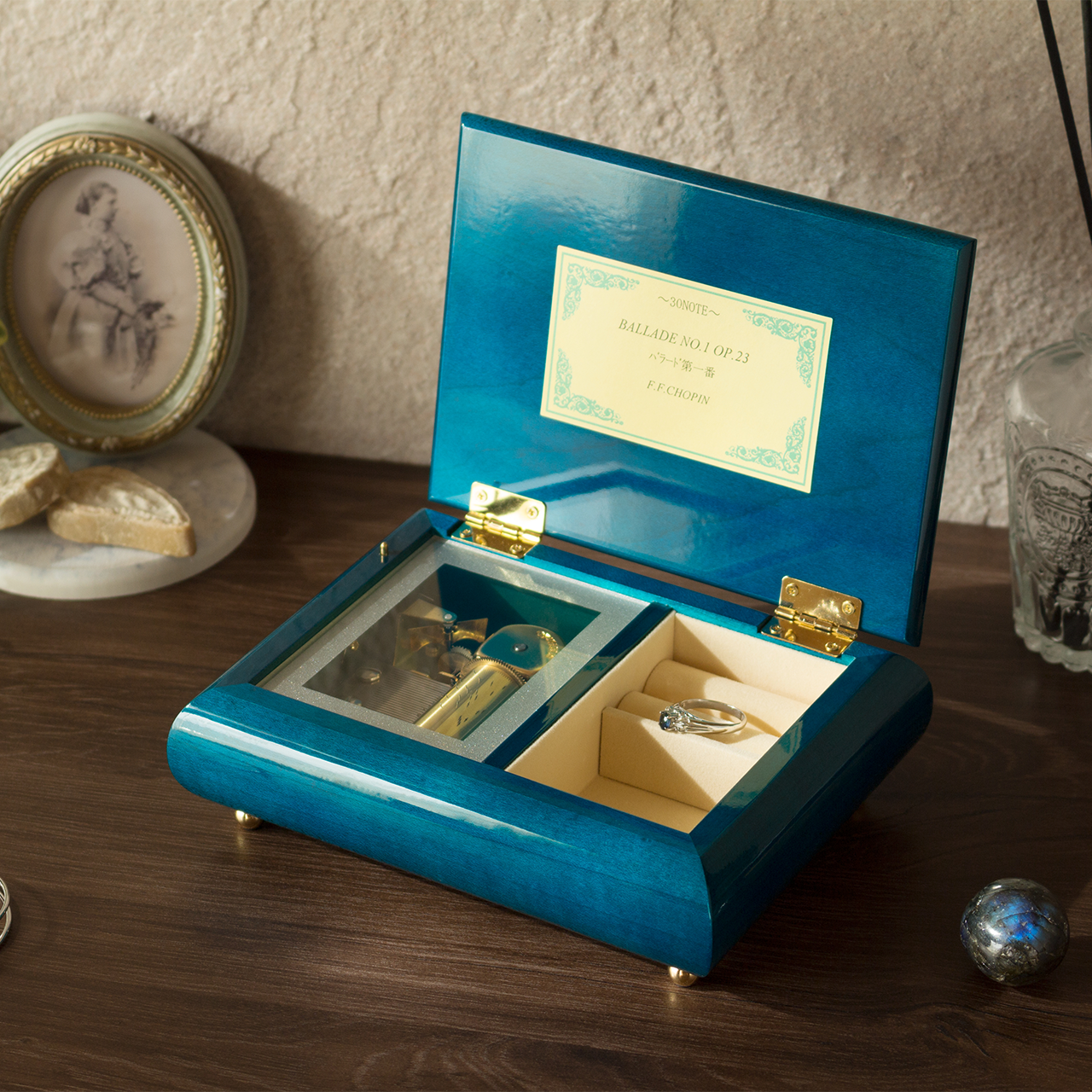 曲が選べる・誕生日に人気】30弁 ミーティス メープル ブルー ｜高級