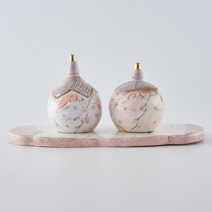 作家 森田みほ おひなさま（花弁） ¥38,500 大人の焼き物