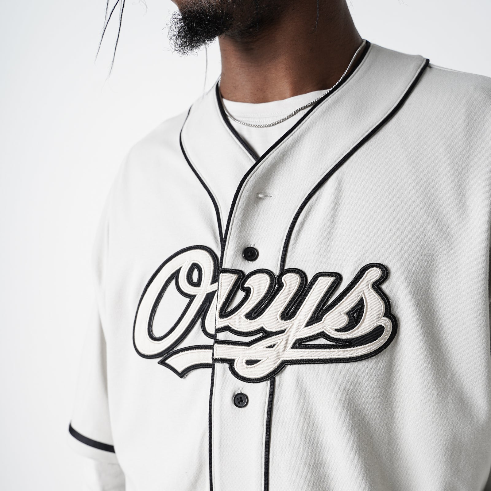 メンズ【ovys公式】オーバーサイズコットンメッシュベースボールシャツ