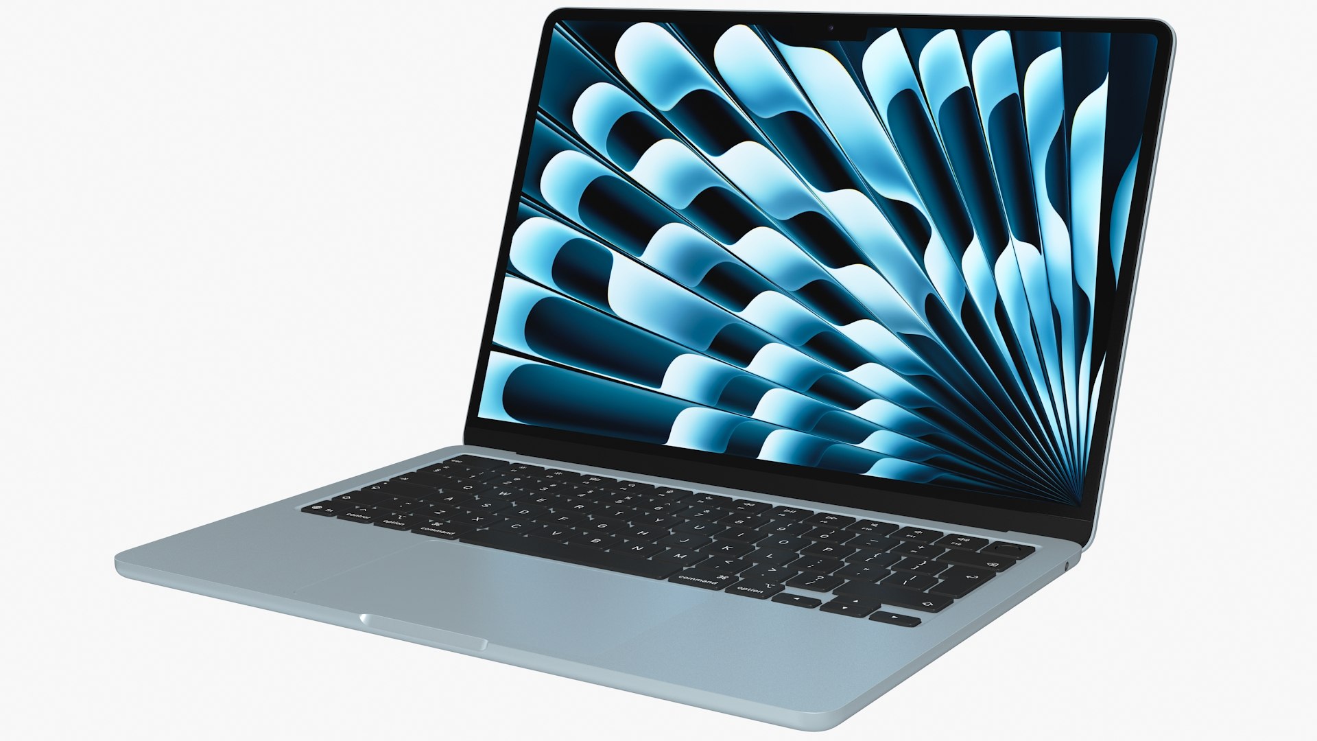 3D Apple MacBook Air 13 M4 2025 Sky Blue Rigged - TurboSquid 2382024