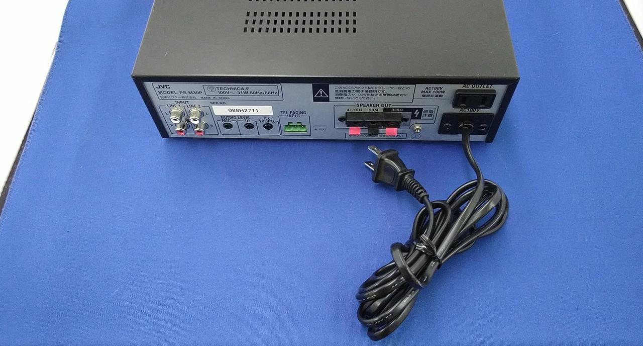 JVC PS-M30P ミキシングアンプ 30W 業務用BGMアンプ 本体のみ BGM
