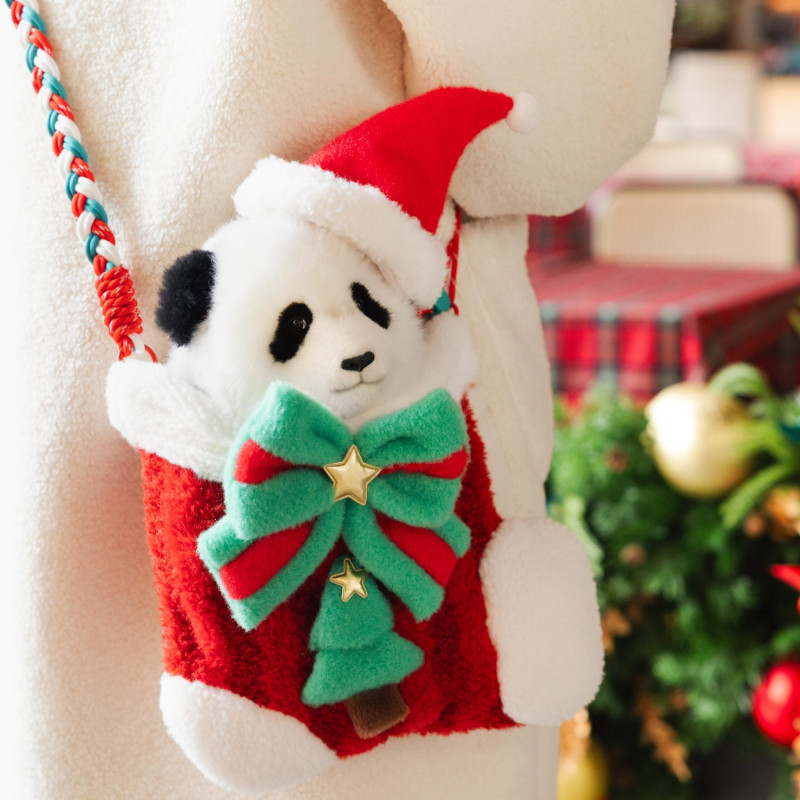🎄クリスマス限定版 – 大きな頭のパンダのぬいぐるみストッキング