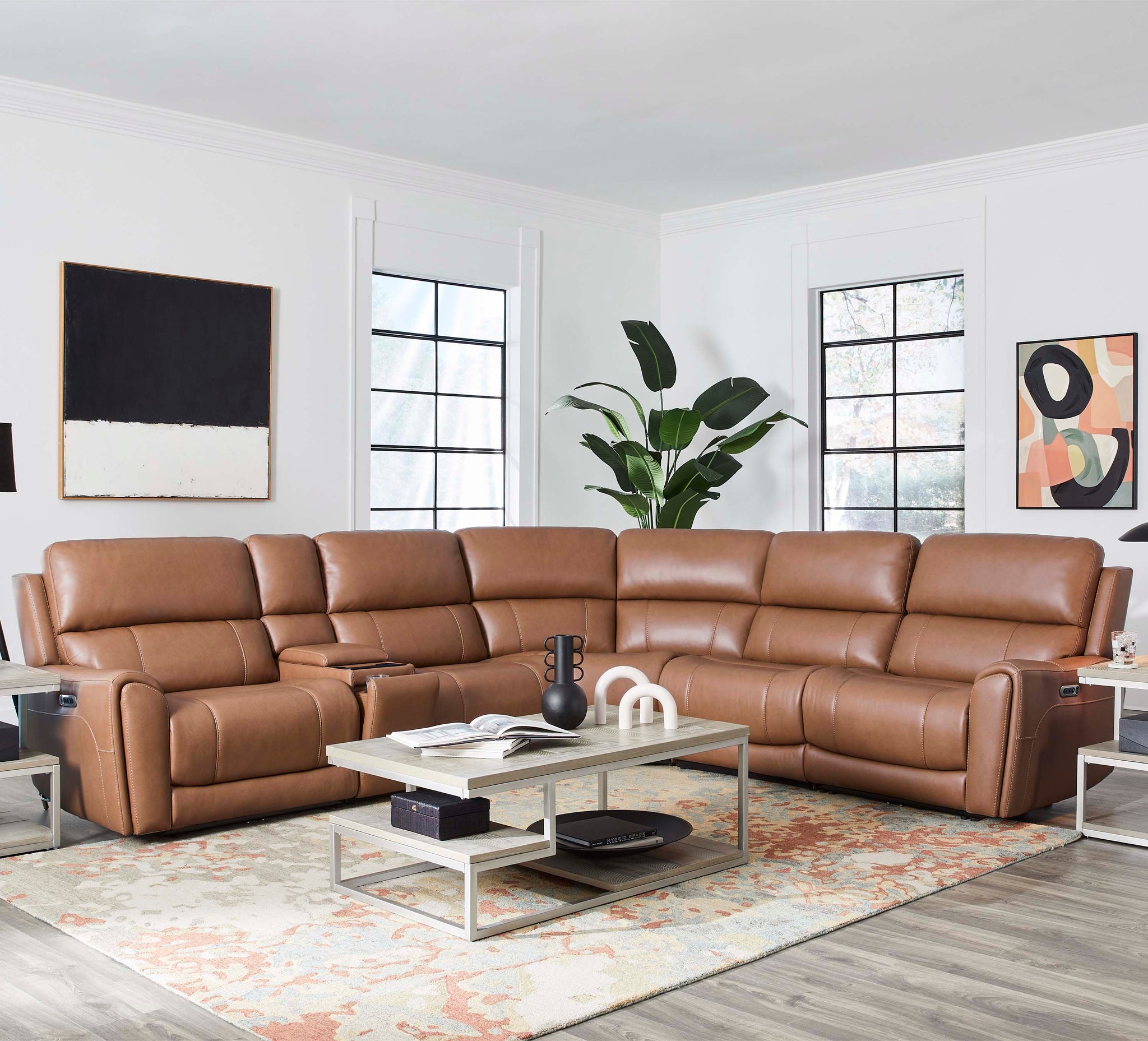 HANCOCK - APPLE CIDER 6pc Power Zero Gravity Modular Sectional
