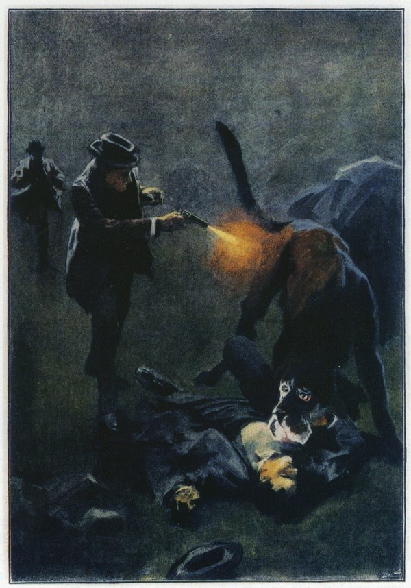 バスカヴィル家の犬 No. 53 「ホームズは、5発全弾を犬の腹に撃ち込ん