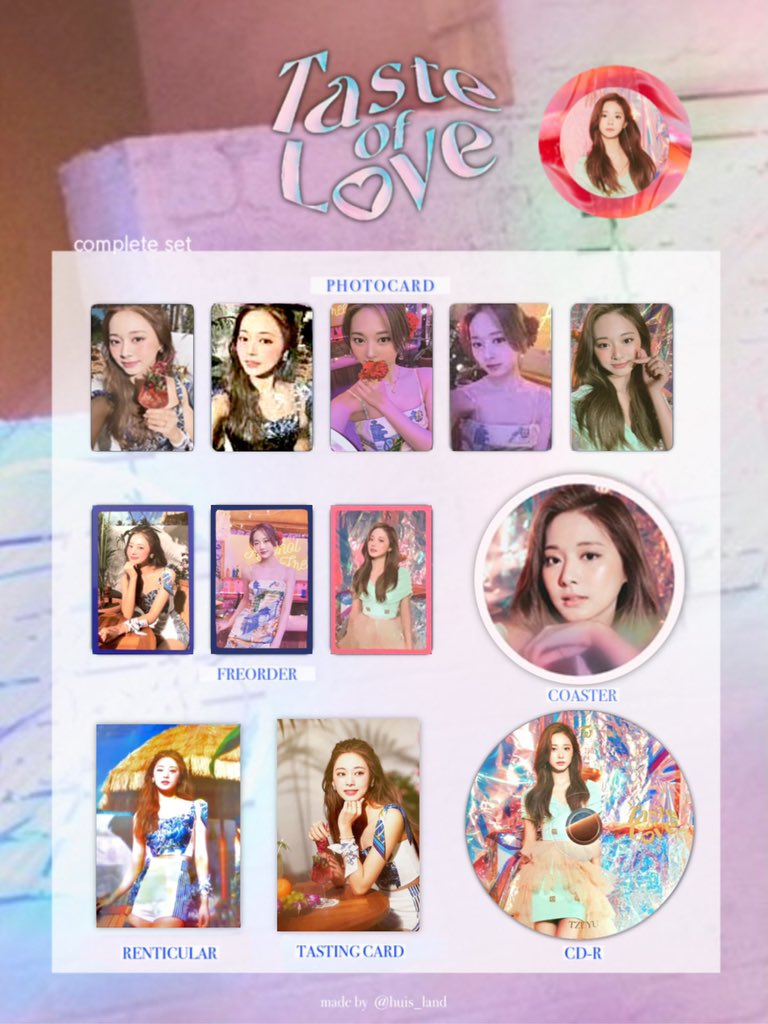 TWICE #Taste_of_Love #트와이스 #List #トレカ一覧 #トレカ表 #トレカ