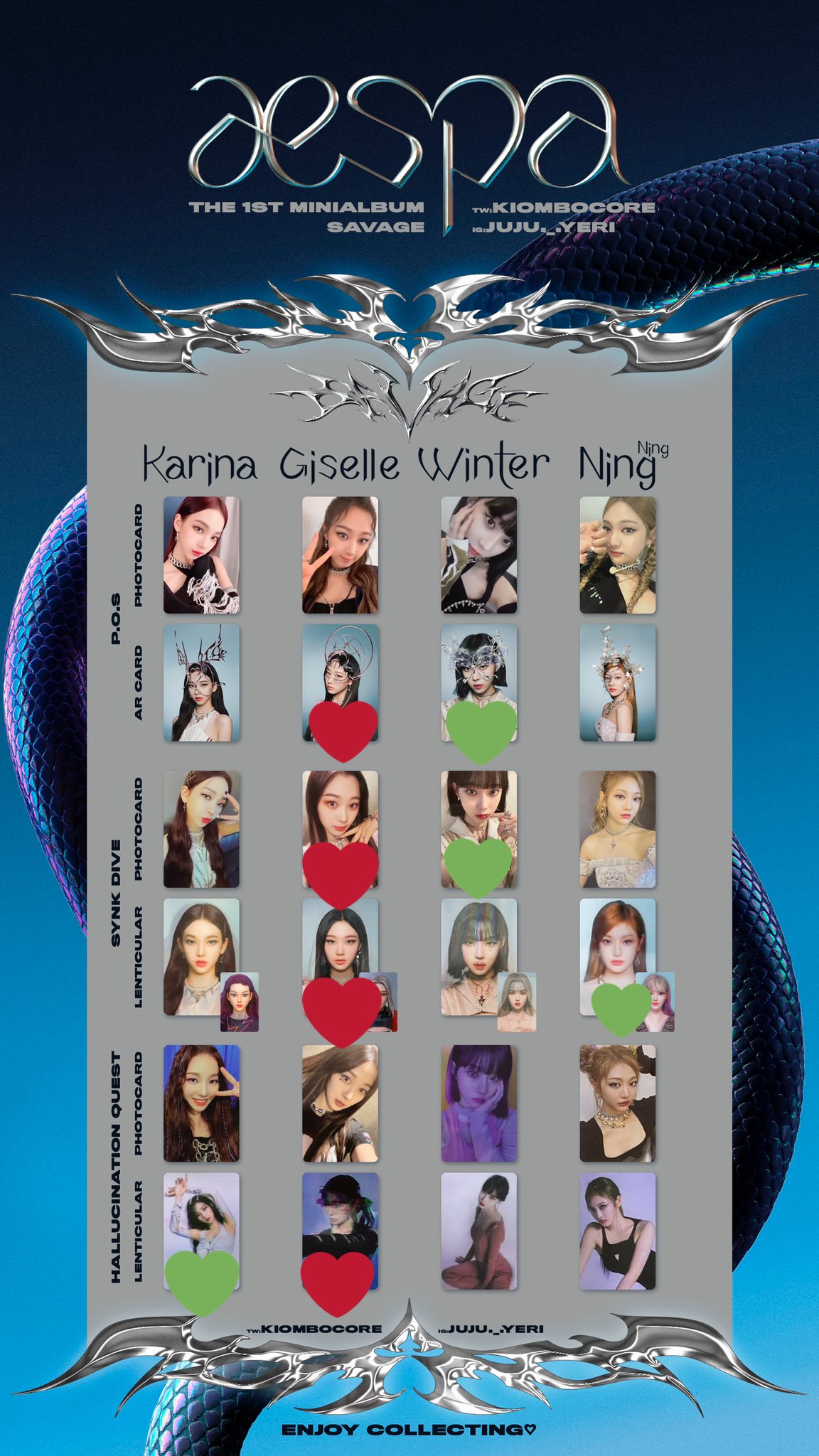 aespa savage 購入特典 ニンニン 白 トレカ A aespa ニンニン Savage