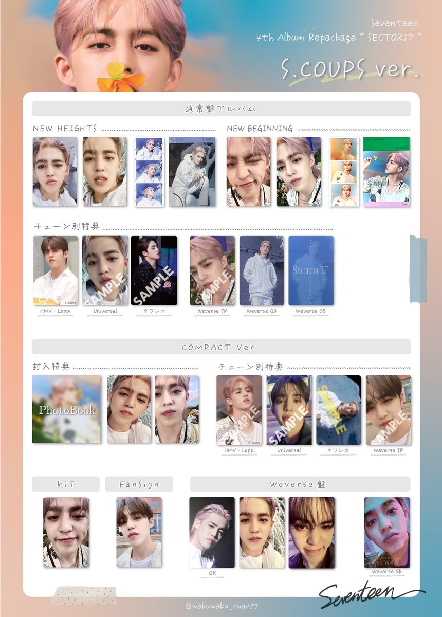 SEVENTEEN セブチ 세븐틴トレカ 一覧 SECTOR17 一覧 交換 template