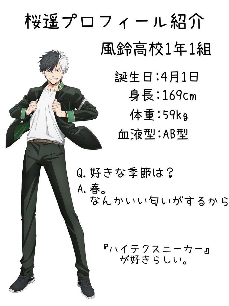 桜遥のプロフィール画像作りました #WINDBREAKER #ウィンブレ