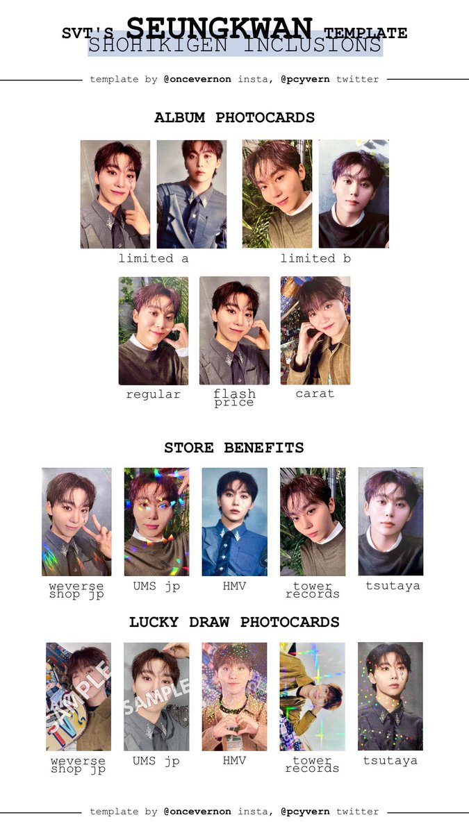 seventeen japan album shohikigen photocard template for seungkwan