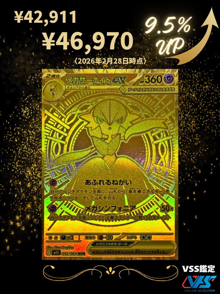 ポケカ相場】メガサーナイトex（MUR）｜ メガシンフォニア MURは「メガ