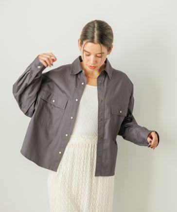 ショートとロングで選べる着丈]コットンボーイフレンドシャツ | [公式