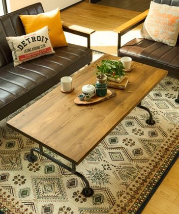 幅125cm］リビングテーブル L/クラフトマンシリーズ【大型家具