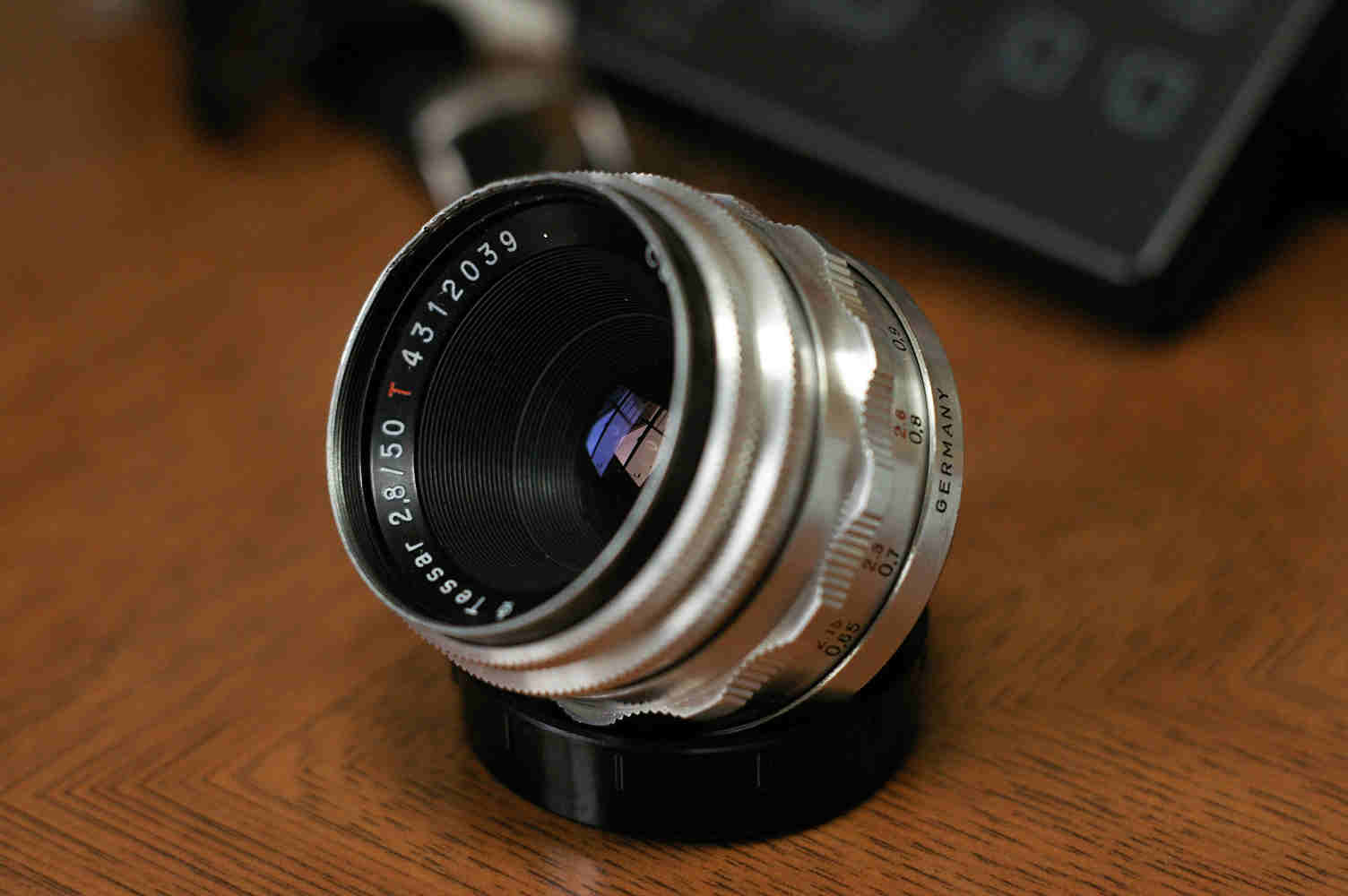 Carl Zeiss Jena Tessar F2.8/50mm T (白アルミ細鏡胴F16プリセット