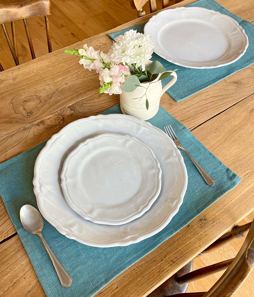 ヨーロッパリネン テーブルランチョンマット【ラグーン】 | P&C