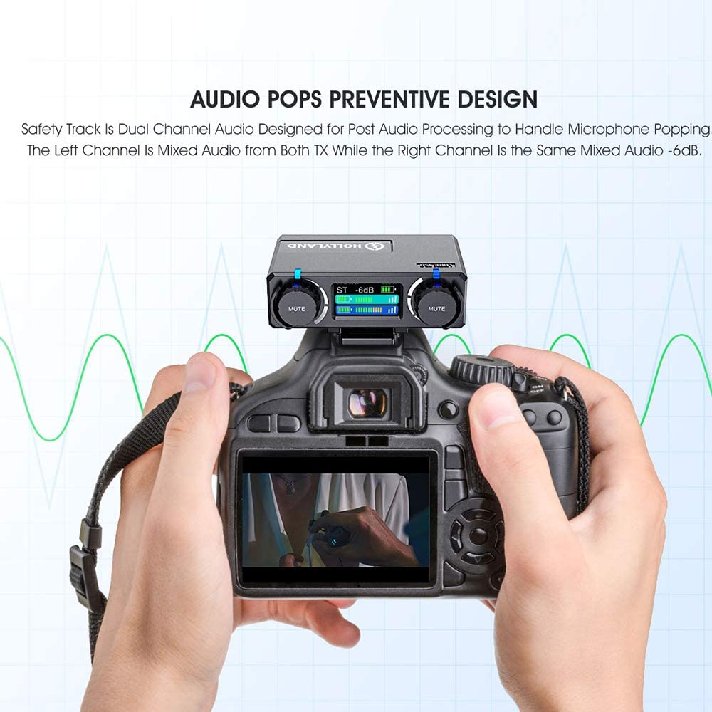Hollyland Lark 150 ワイヤレスマイク クリップ式 2台送信機・1台受信