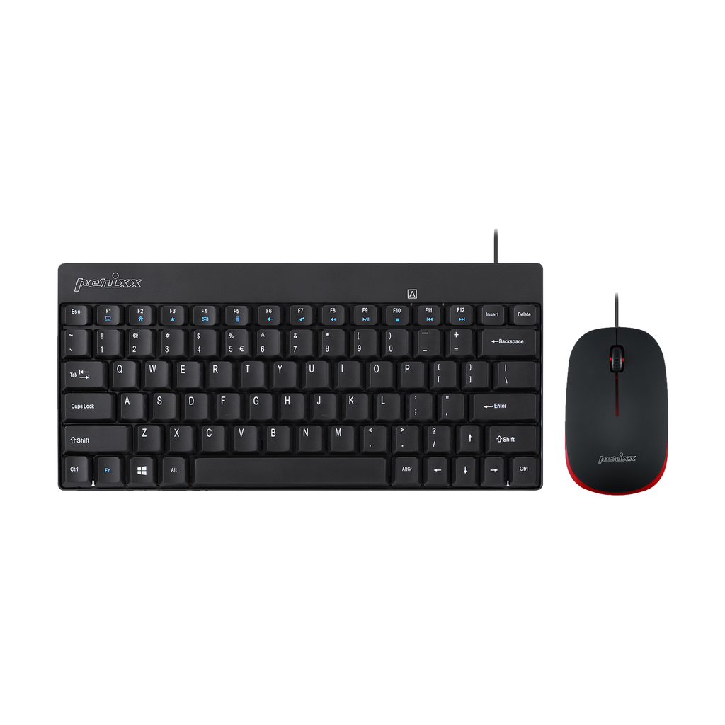 PERIDUO-212B 有線 ミニ USB キーボード マウスセット ブラック