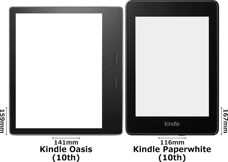 Kindle Oasis (第10世代)」と「Paperwhite (第10世代)」の違い