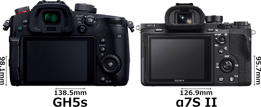 GH5S」と「α7S II」の違い - フォトスク