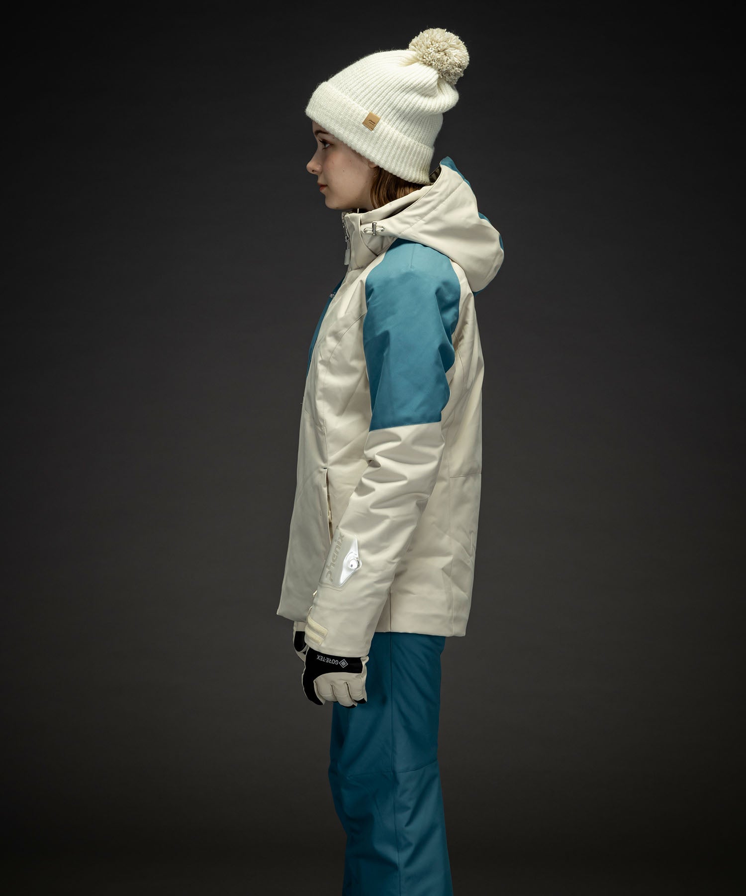 WOMENS】Asymmetry Bicolor Jacket アシンメトリーバイカラー