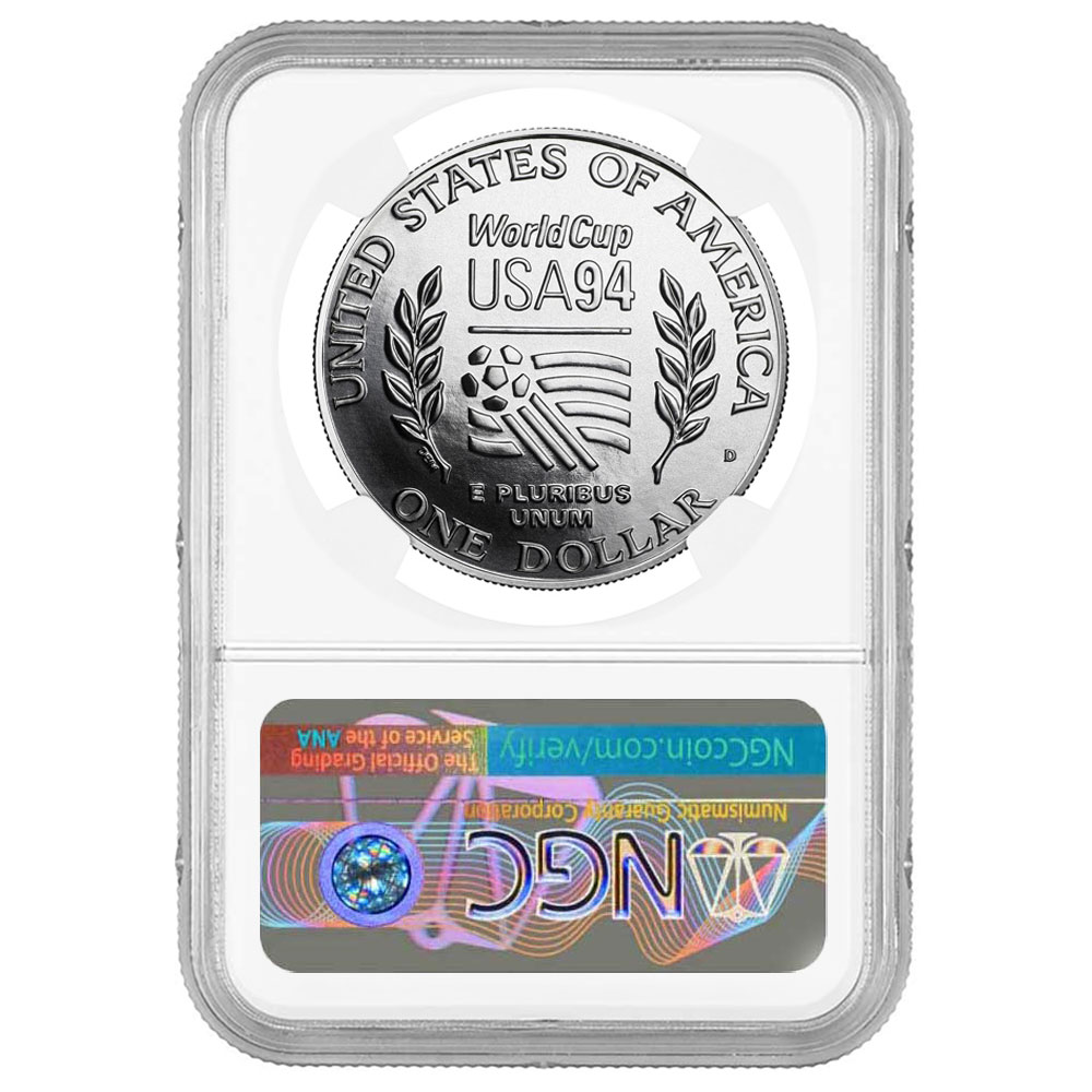 1994-D UNC $1 World Cup Silver Commemorative NGC MS70 Brown Label