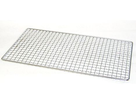 七輪用鉄クロムメッキ角網 38センチ×20センチ【丸和工業 切出し七輪