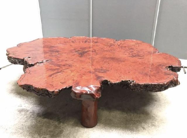 一枚板 特大 花梨 座卓 天然木 瘤付 （ テーブル）の買取価格 （ID
