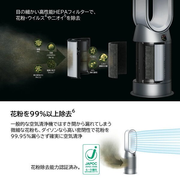 DYSON HP07WS ホワイト/シルバー Purifier Hot + Cool [空気清浄機能付