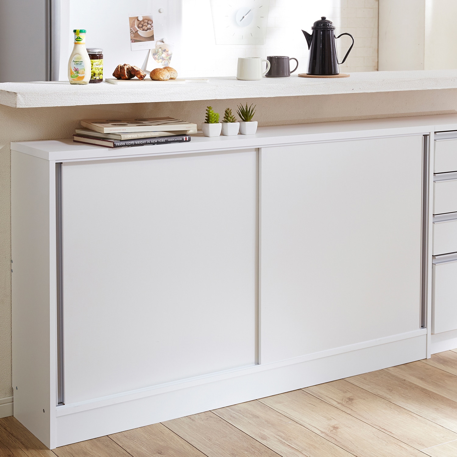 奥行30cmのカウンター下引戸収納（キッチンカウンター下収納）｜通販の