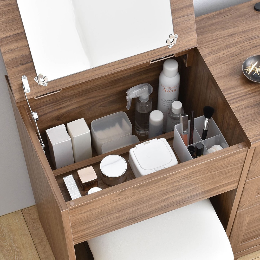 木目調ドレッサー＆スツールセット（ドレッサー/鏡台）｜通販の