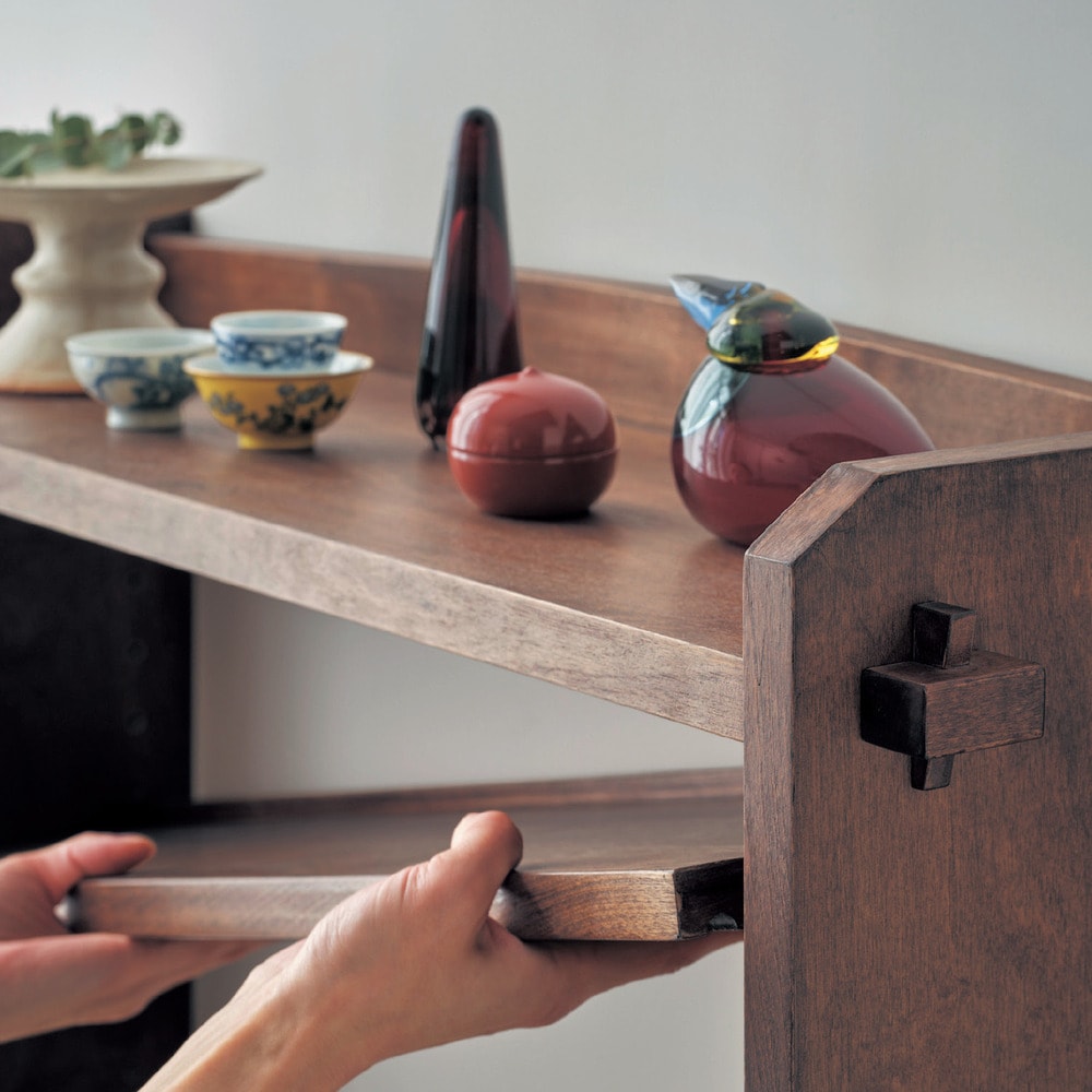 あたらしくて懐かしい。くさび棚風オープンラック ＜幅64．5／幅