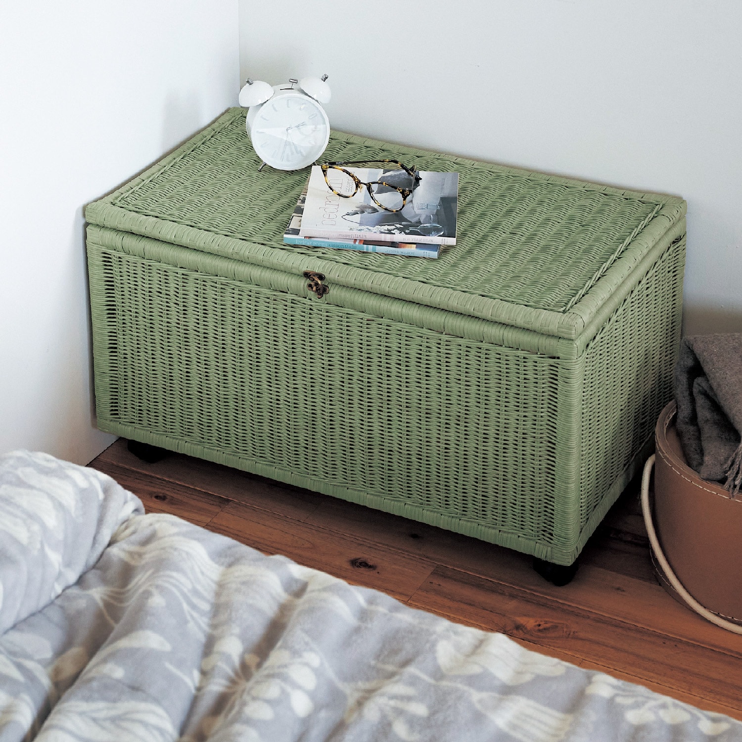 キャスター付きラタンリネンボックス（その他衣類/布団収納）｜通販の