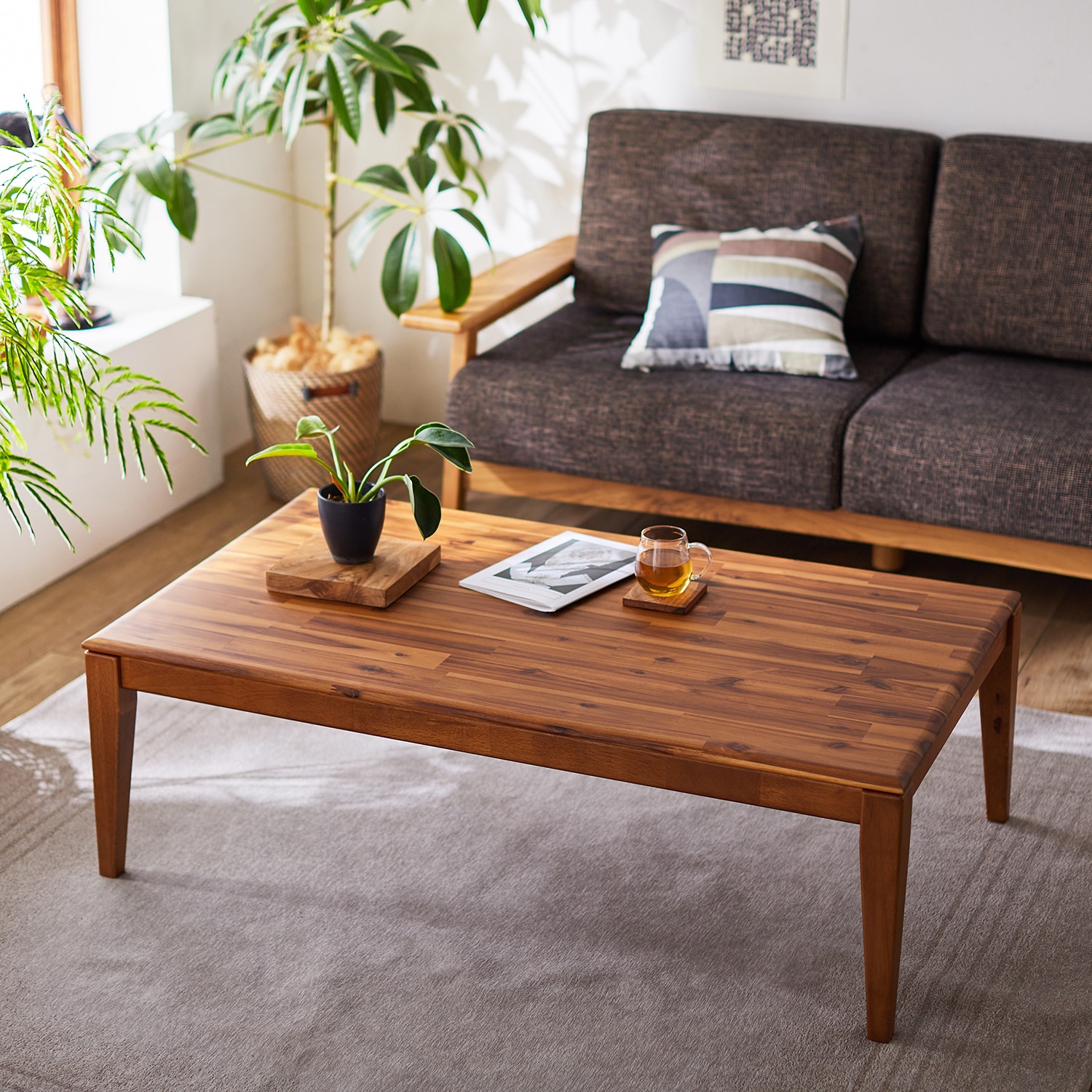 アカシア無垢材のこたつテーブル ＜幅120cm＞｜通販のベルメゾンネット