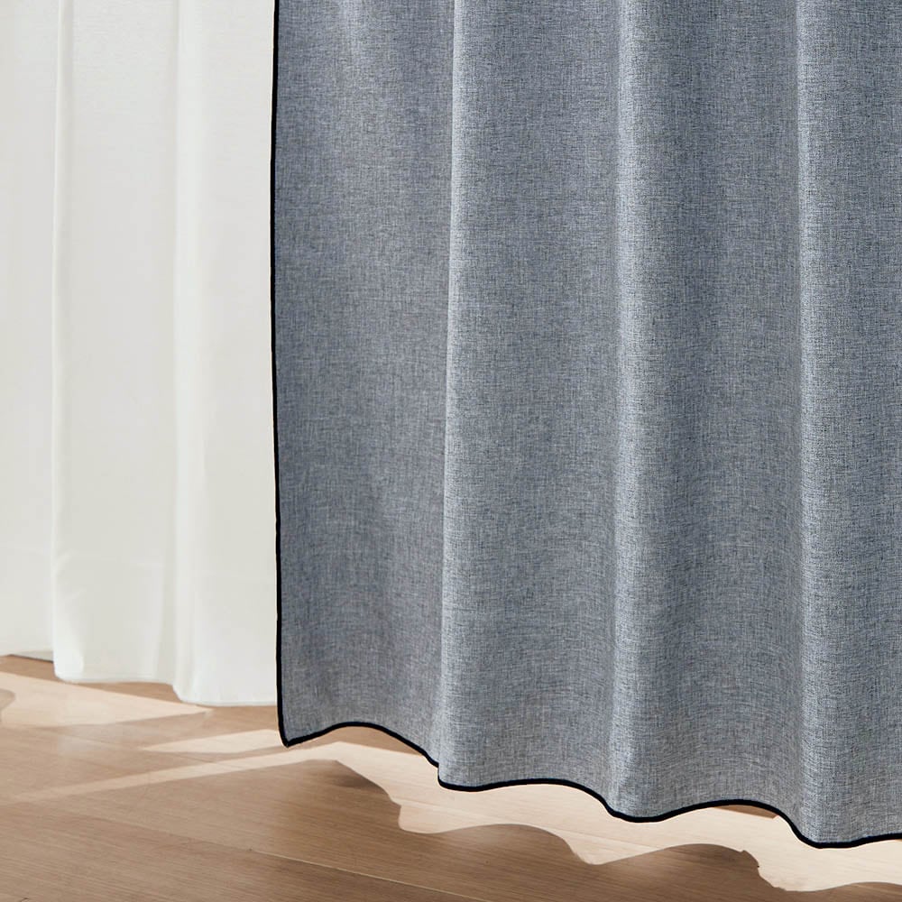 セット】 程よく光を取り入れる。リネン調のカーテン＆UVカット・遮熱