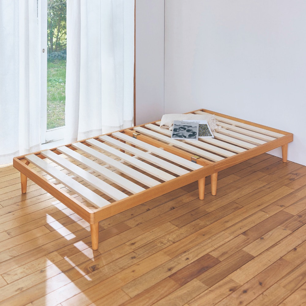 5分で組み立てられる木製すのこベッド「カンタンベッド」 ＜シングル