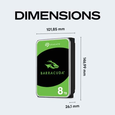 Seagate Barracuda 8TB Internal Hard Drive for Desktops ST8000DMZ04