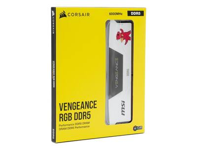 CORSAIR Vengeance RGB 32GB DDR5 6000MHz RAM (2x16GB) White MSI