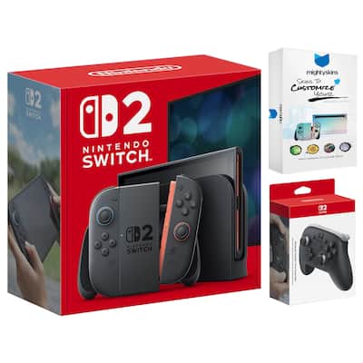 Switch 2 Video Game Console with Pro Controller and MightySkins