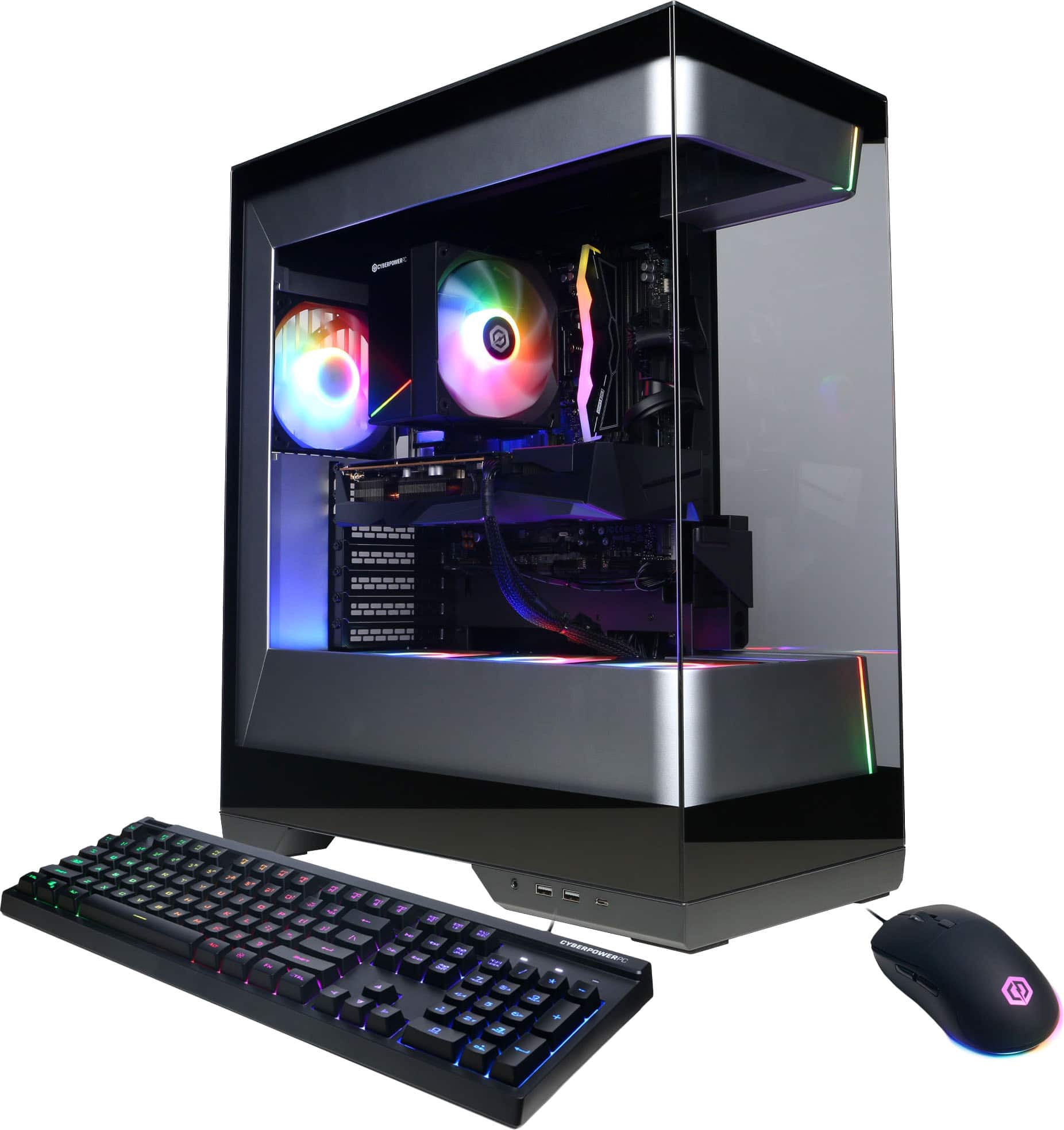 CyberPowerPC Gaming Desktop AMD Ryzen 7 8700F AMD Radeon RX 7700