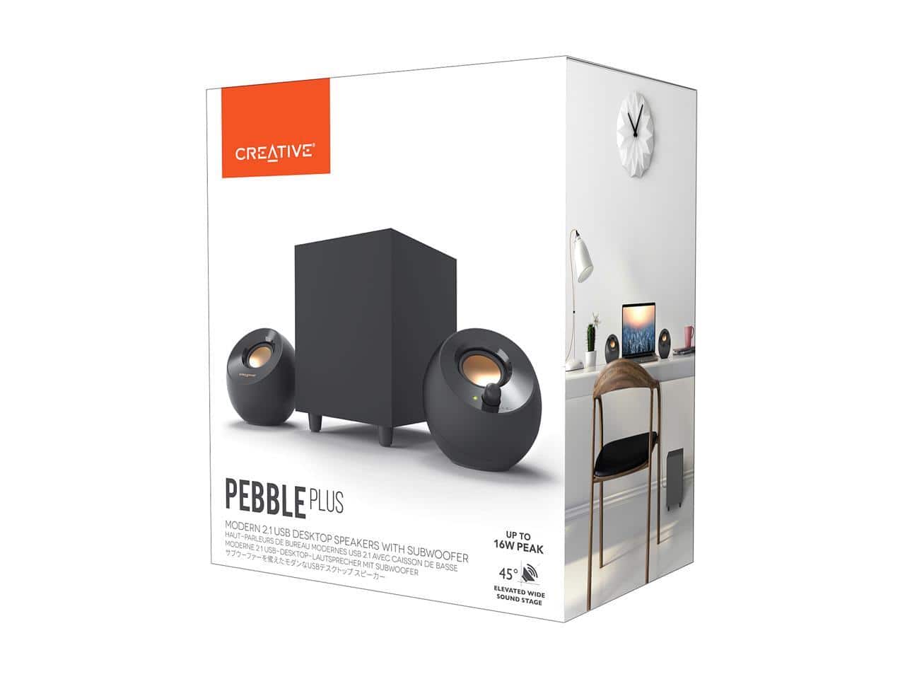 Creative Labs Creative Pebble Plus 2.1 USB Speakers with Subwoofer