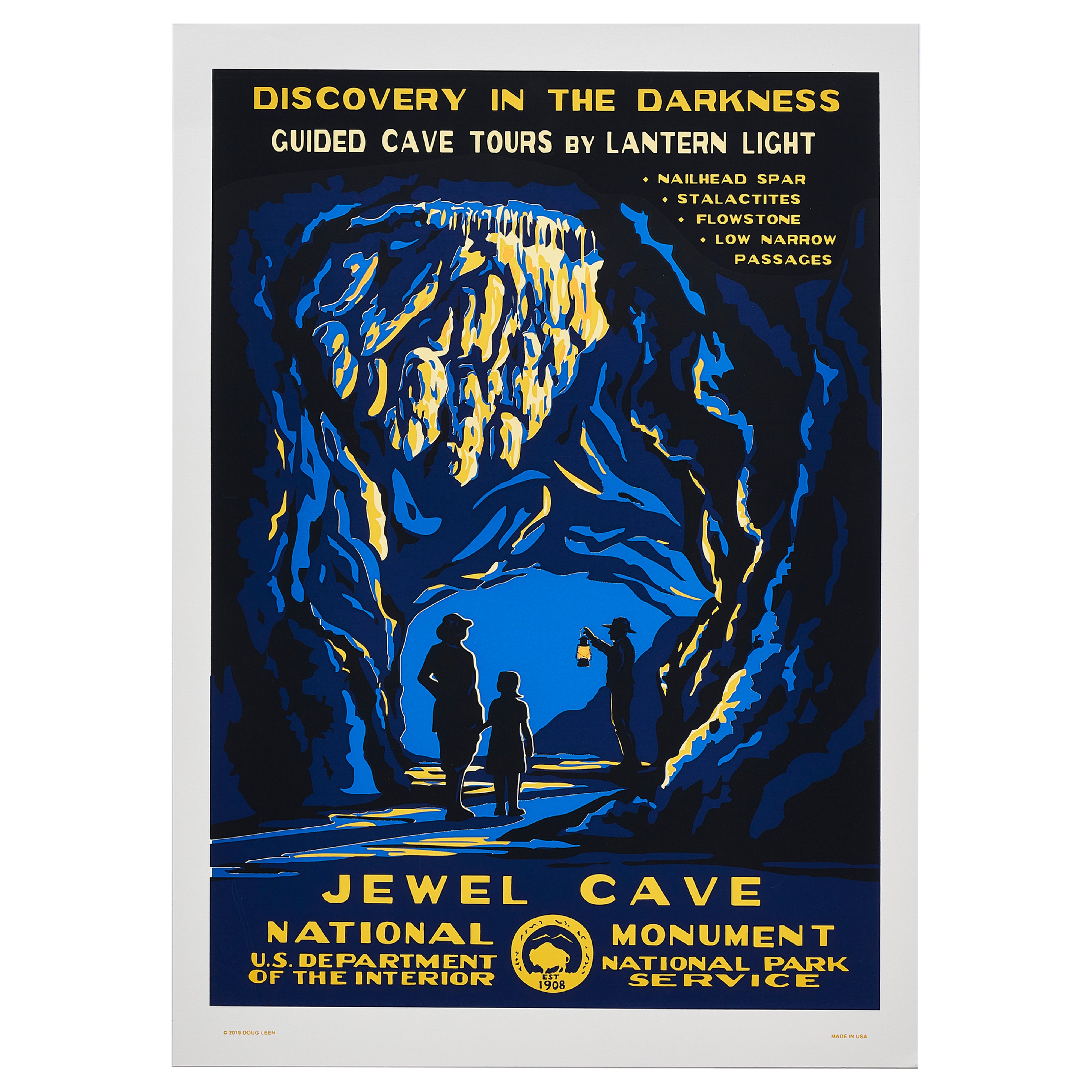限定3枚】ジュエルケイヴ国定公園 / アメリカ国立公園ポスター