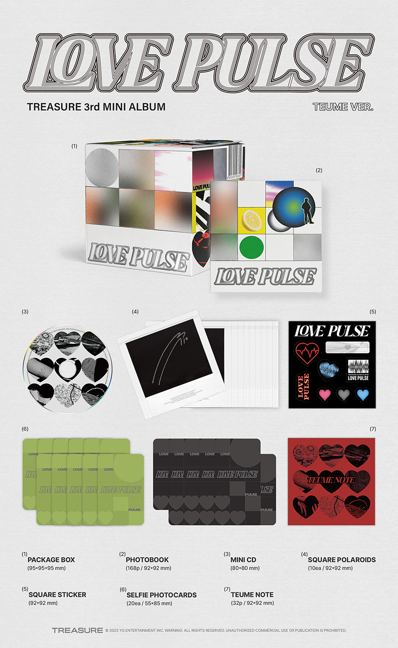 TREASURE】9月1日(月)リリース 3rd MINI ALBUM [LOVE PULSE] TEUME VER