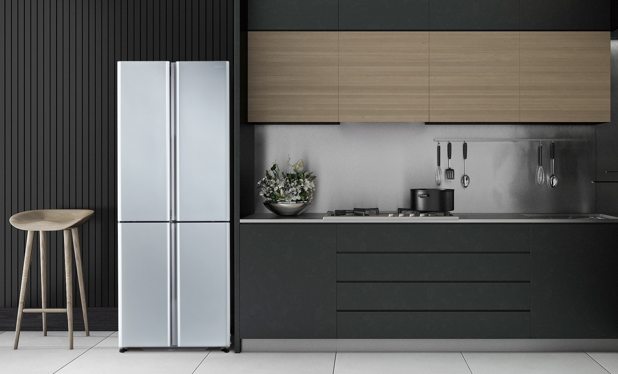 省エネ性能がアップ*した、モダンで機能的な冷蔵庫 AQUA 冷凍冷蔵庫 TZ