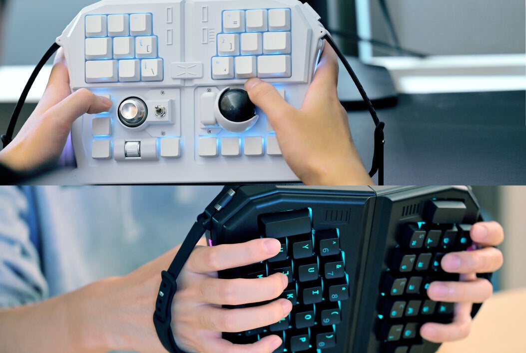 握れるキーボード】ゲームパッドのような超変形型のキーボード