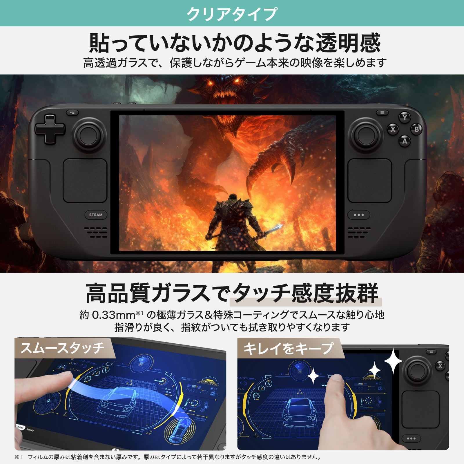 新登場！Steam Deck（スチームデック） OLED / LCD専用保護フィルム