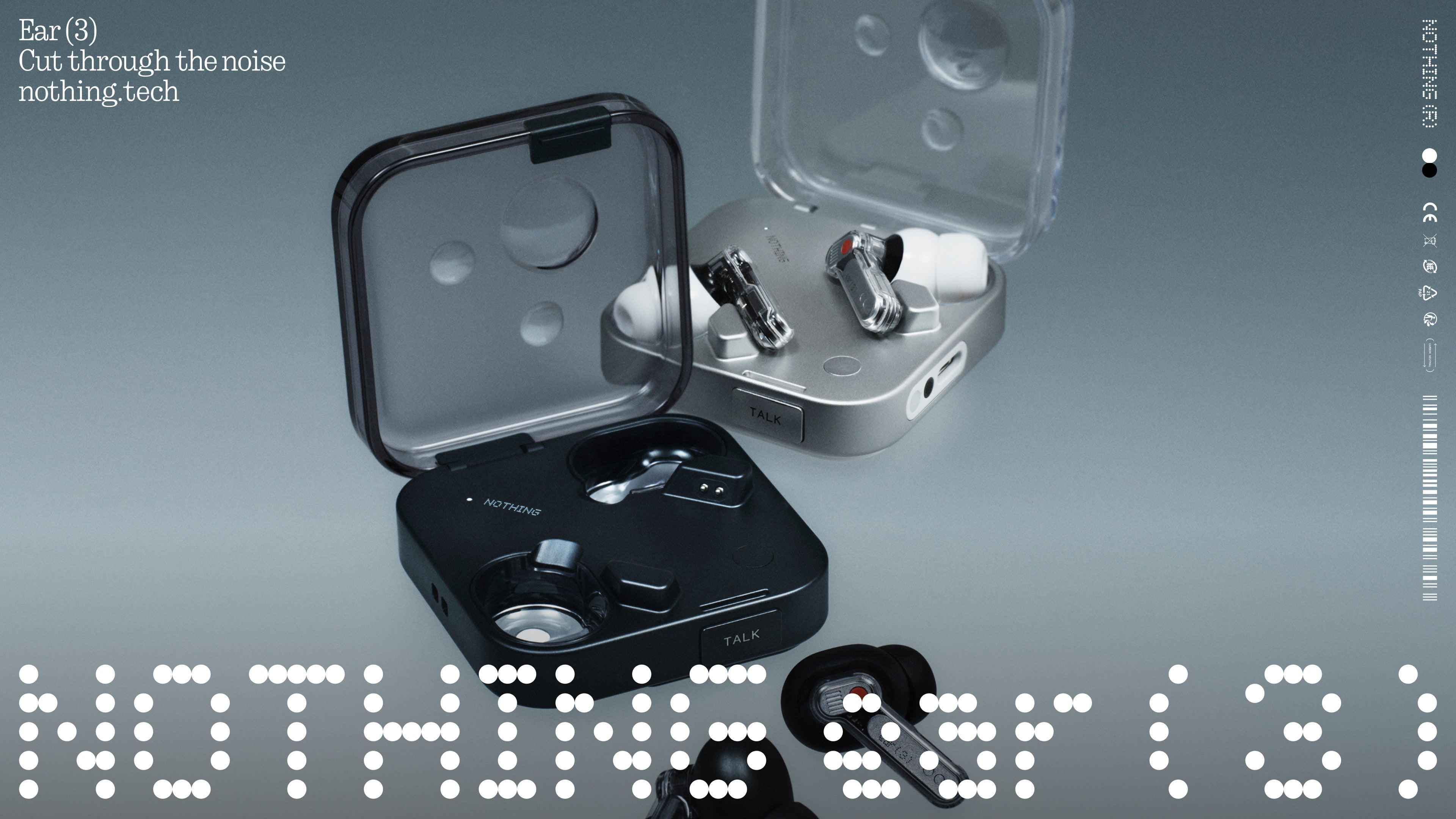 Nothing Ear (3)、登場 ノイズをシャットアウト | Nothing Technology