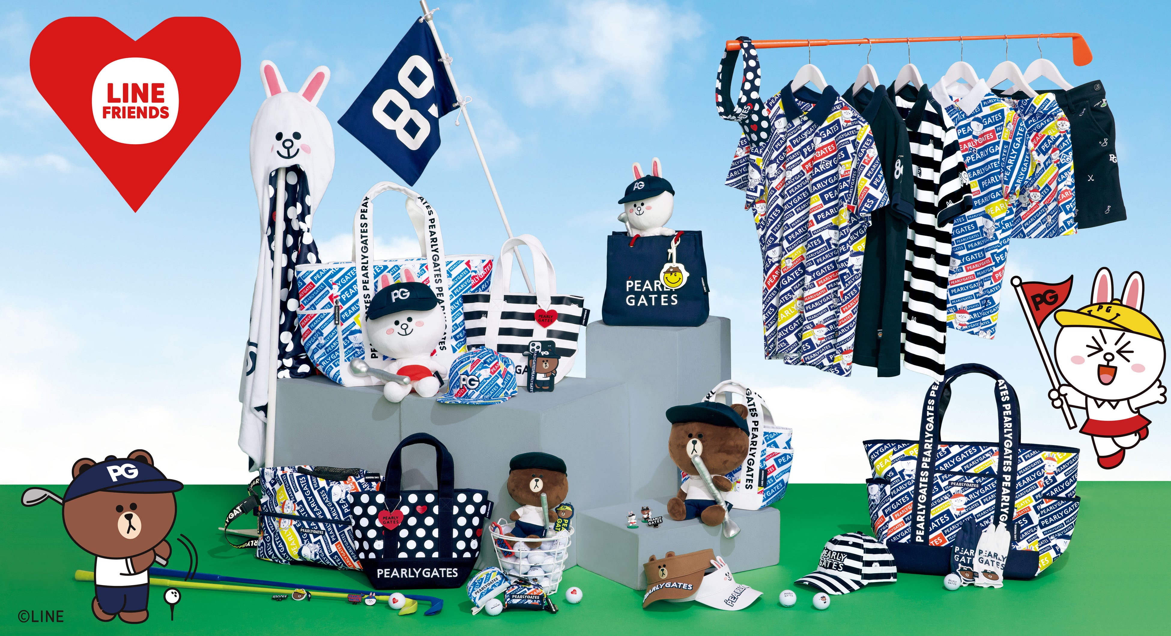 LINE FRIENDSとゴルフアパレルブランド「PEARLY GATES(パーリーゲイツ