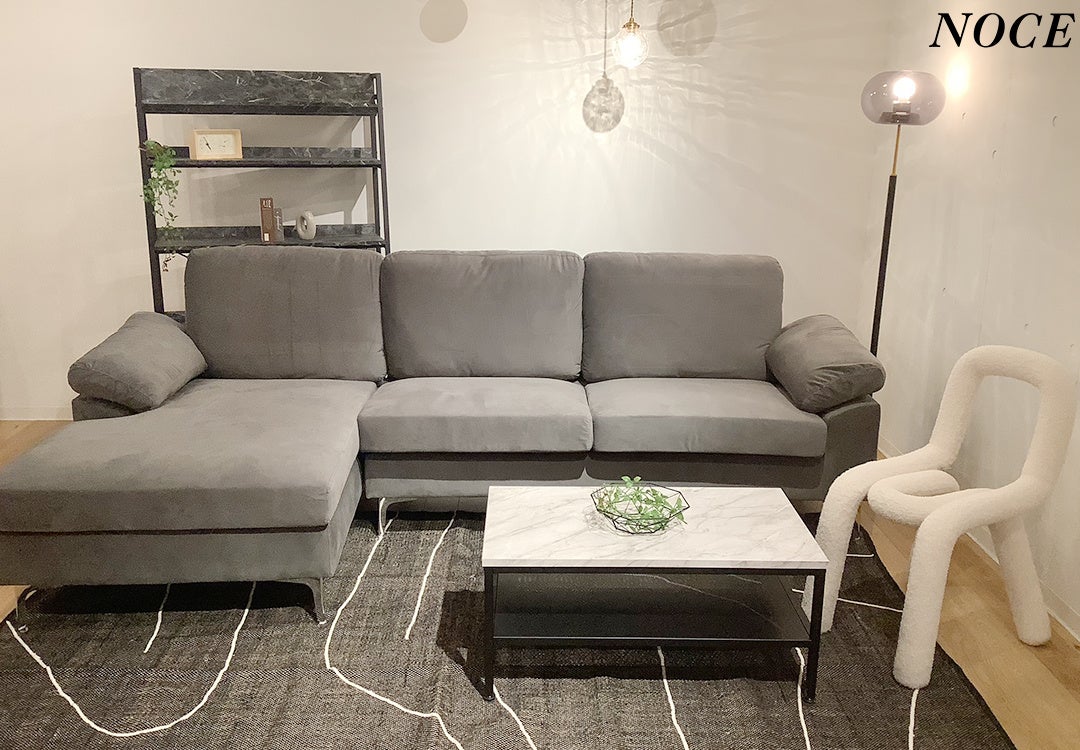 新商品】高級感あふれる大型カウチソファ【インテリアショップNOCE