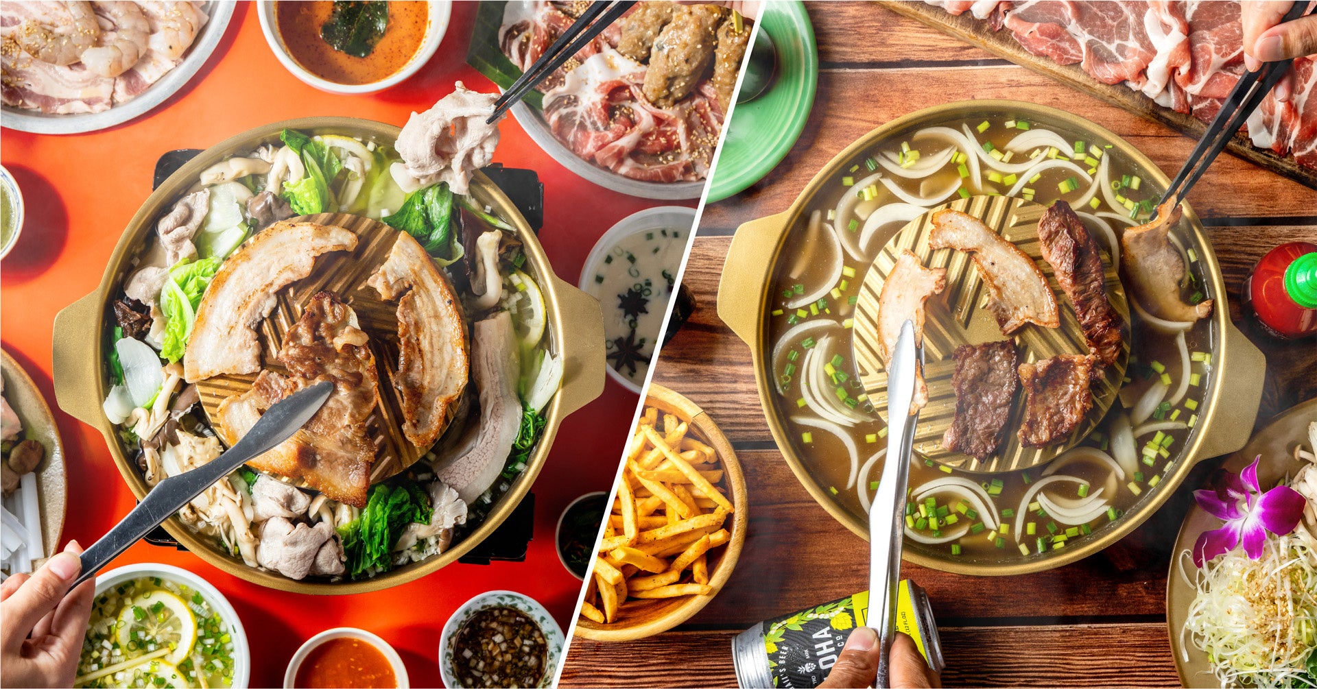 一度で二度おいしい、お鍋の新定番！“しゃぶしゃぶ×焼肉”「ムーガタ鍋