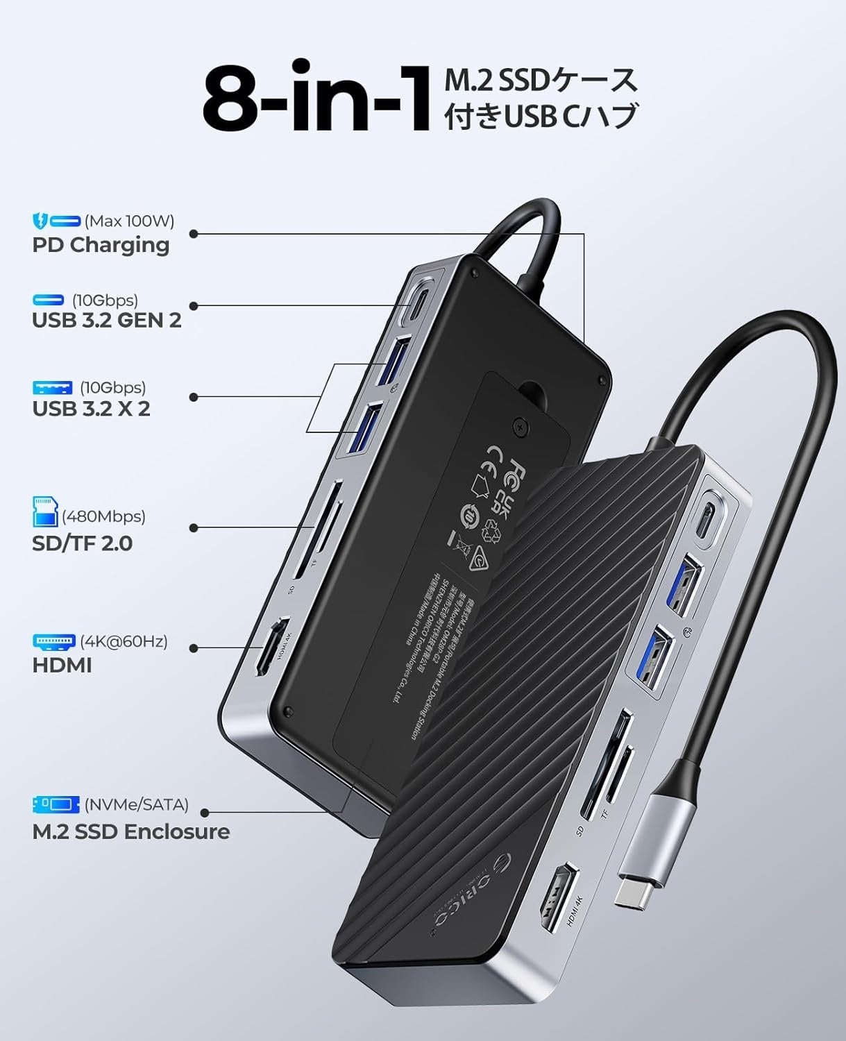 ORICO 新商品発表】MR10 10in1 MiniRaid NVMe/SATA SSD 外付けケース