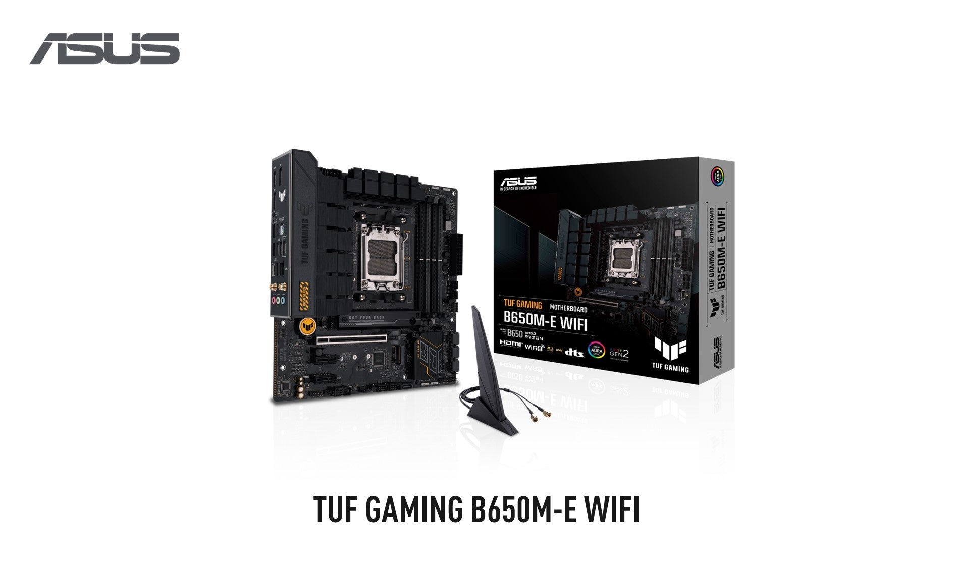AMD B650チップセット搭載マザーボード「TUF GAMING B650M-E WIFI」を